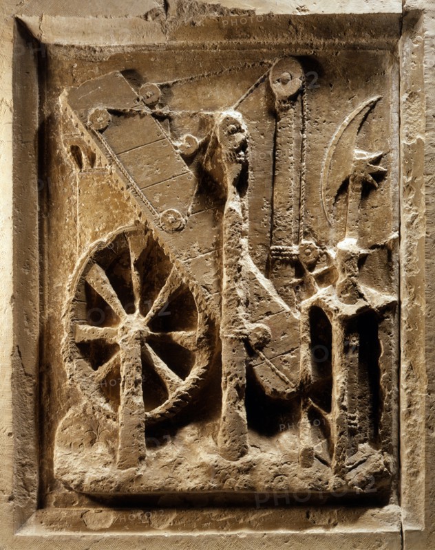 Roue dentelée et pont-levis