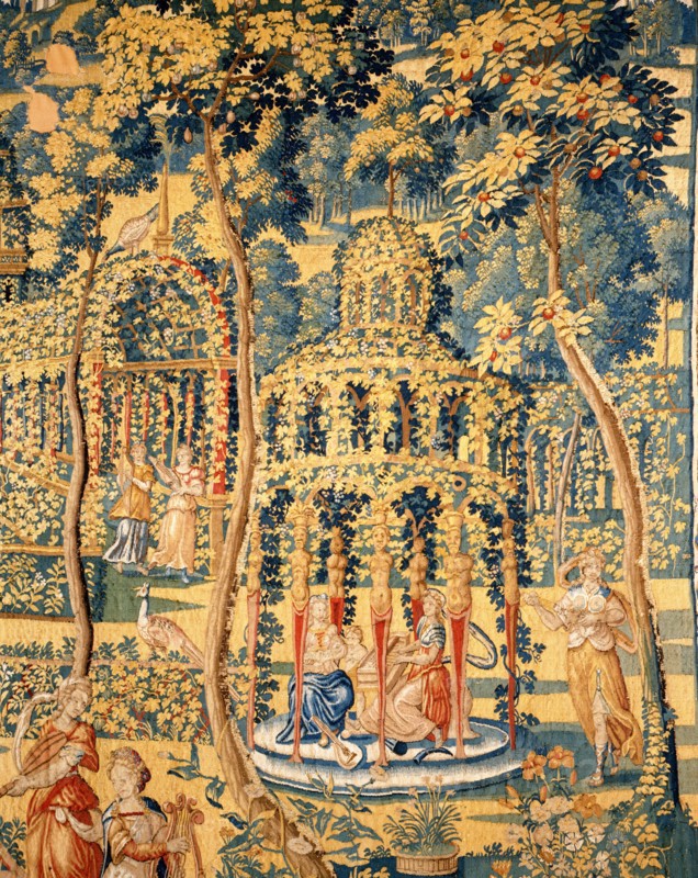 Minerva visits the nine muses of Helicon to admire the Castalia fountain (detail)
