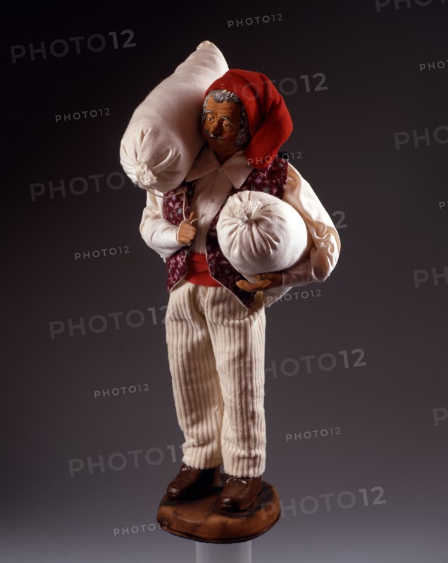 Christmas figure from Provence: miller carrying sacks of wheat