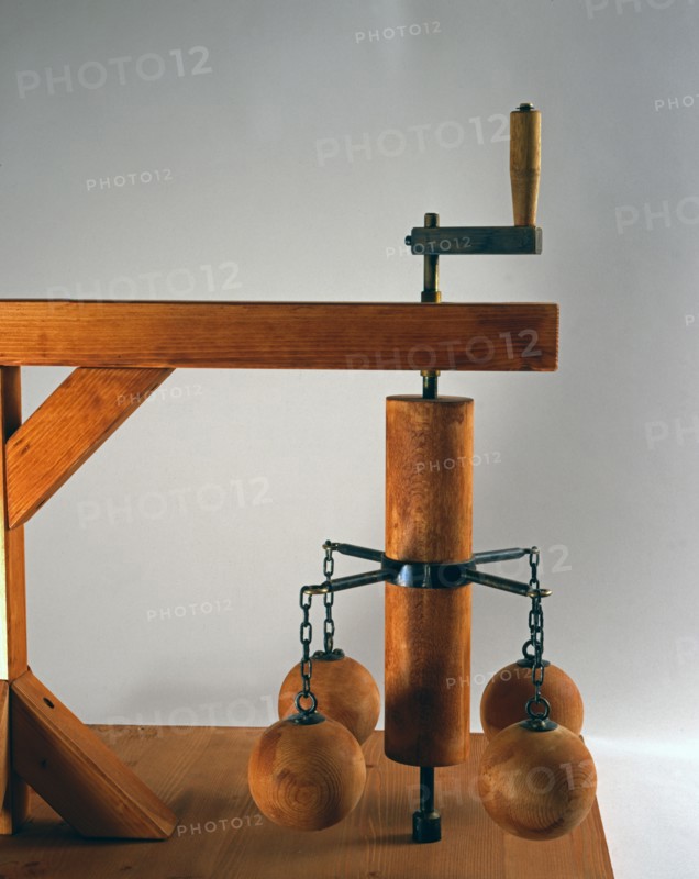 Model of a machine designed by Leonardo Da Vinci