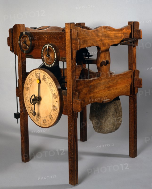 Maquette d'une machine dessinée par Léonard de Vinci