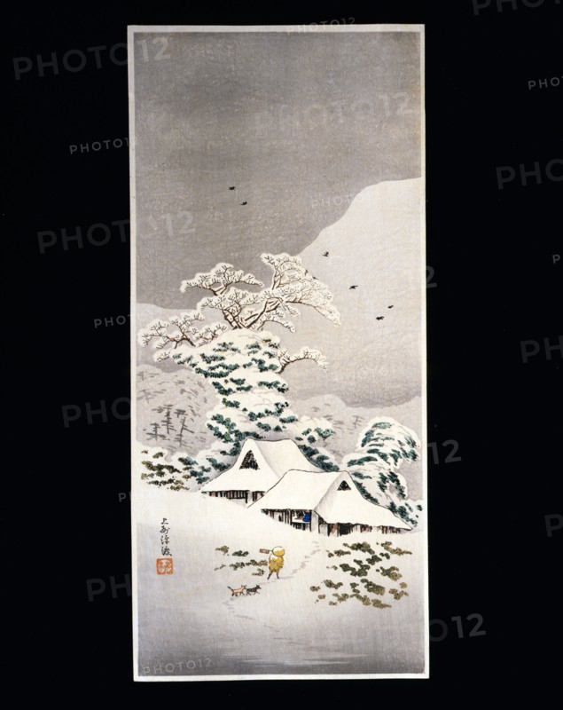 Shotei, Vue de Sawatari sous la neige