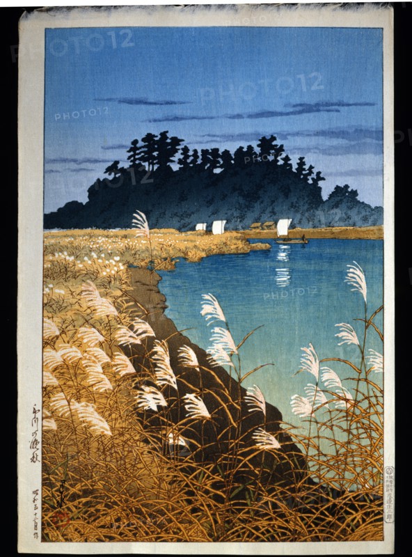 Hasui, Automne à Ichikawa