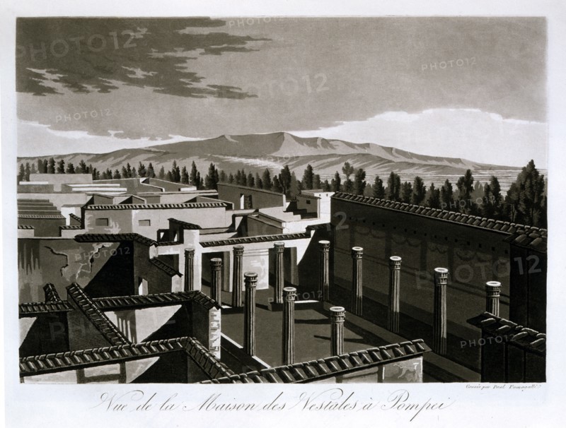 Fumagalli, Vue de la maison des Vestales à Pompei