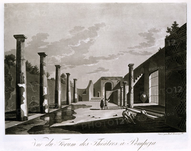 Fumagalli, View of the Theatre Forum in Pompei
