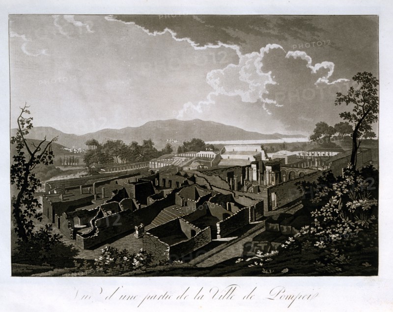 Fumagalli, View over a section of Pompei