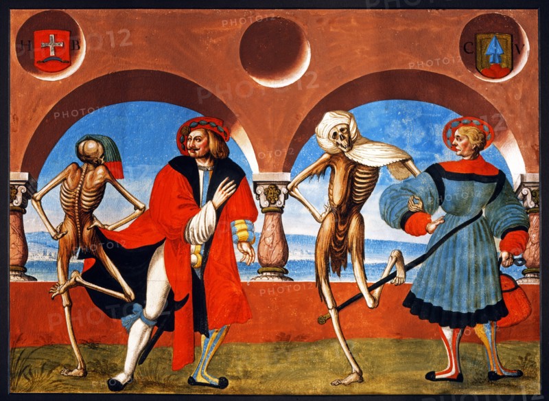 Kauw, The Dance of the Death cycle: Death with the Burgher and the Stallholder