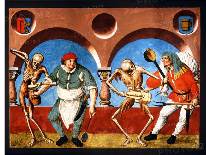 Kauw, The Dance of the Death cycle: Death with the Cook and the Peasant
