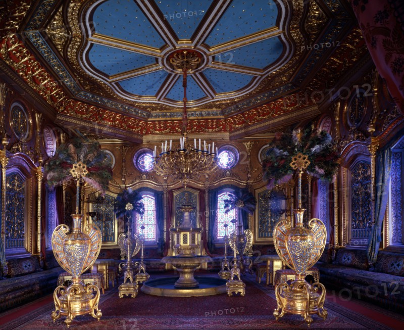 Interior of the Royal Chalet of Ludwig II, King of Bavaria in Schachen
