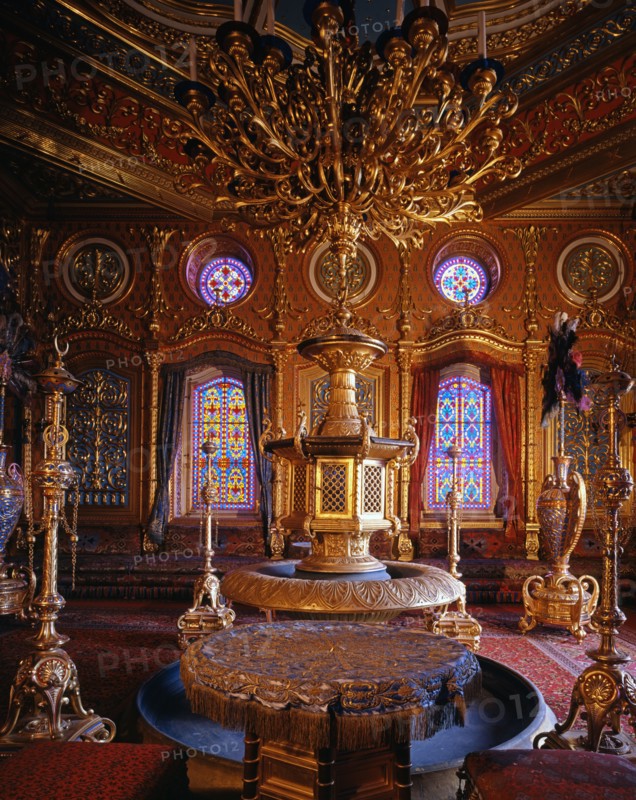 Interior of the Royal Chalet of Ludwig II, King of Bavaria in Schachen
