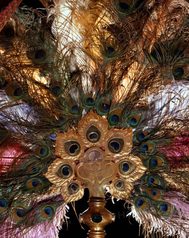 Détail d'un éventail décoratif