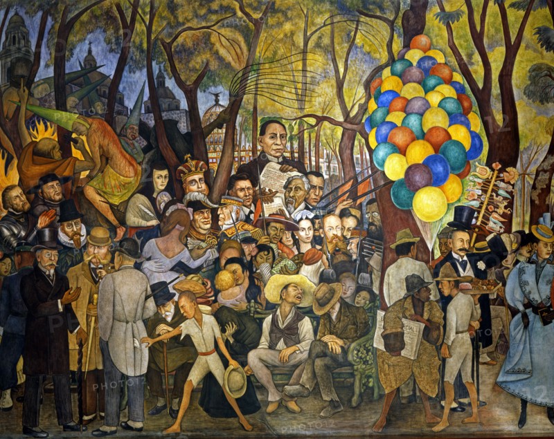 Rivera, Dream of a Sunday Afternoon in Alameda Central (detail)