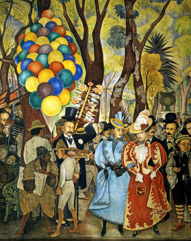 Rivera, Dream of a Sunday Afternoon in Alameda Central (detail)