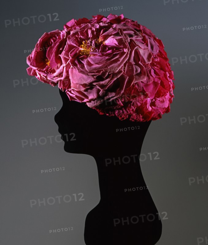 Chiffon rose petal hat