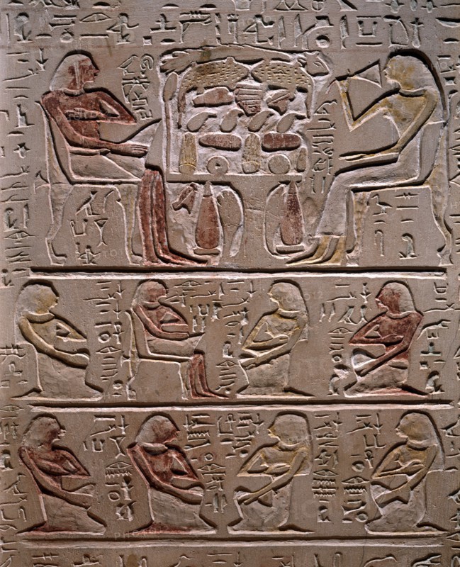 Stèle pour le défunt Minhopte, responsable de la garde-robe du pharaon