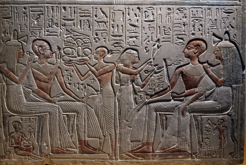 Stele for the late Ramose, "Head of the Pharaoh's servants." Lower section.