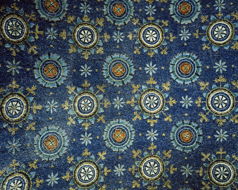 Mausolée de Galla Placidia à Ravenne : voûte étoilée (détail)