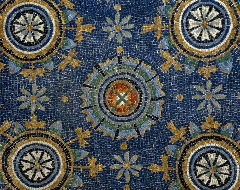 Mausoleum of Galla Placidia in Ravenna : starry vault (detail)