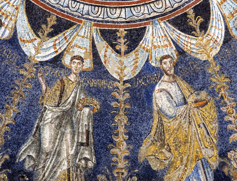 Baptistère des Orthodoxes à Ravenne : détail de la coupole