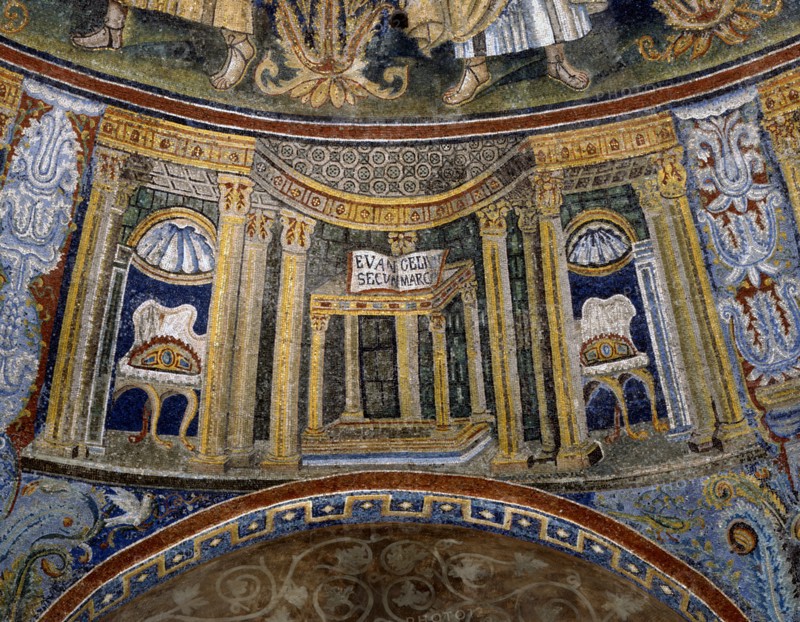 Baptistère des Orthodoxes à Ravenne : détail de la coupole