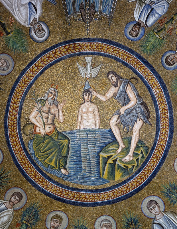 Baptistère des Ariens à Ravenne : coupole (détail)