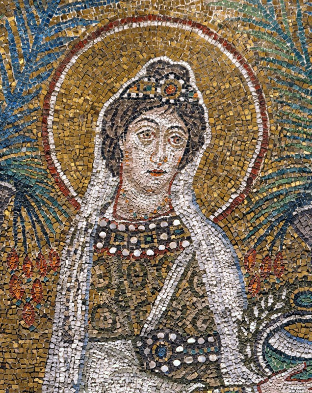 Basilica of Sant'Apollinare Nuovo, Ravenna: the procession of the Martyred Virgins (detail)