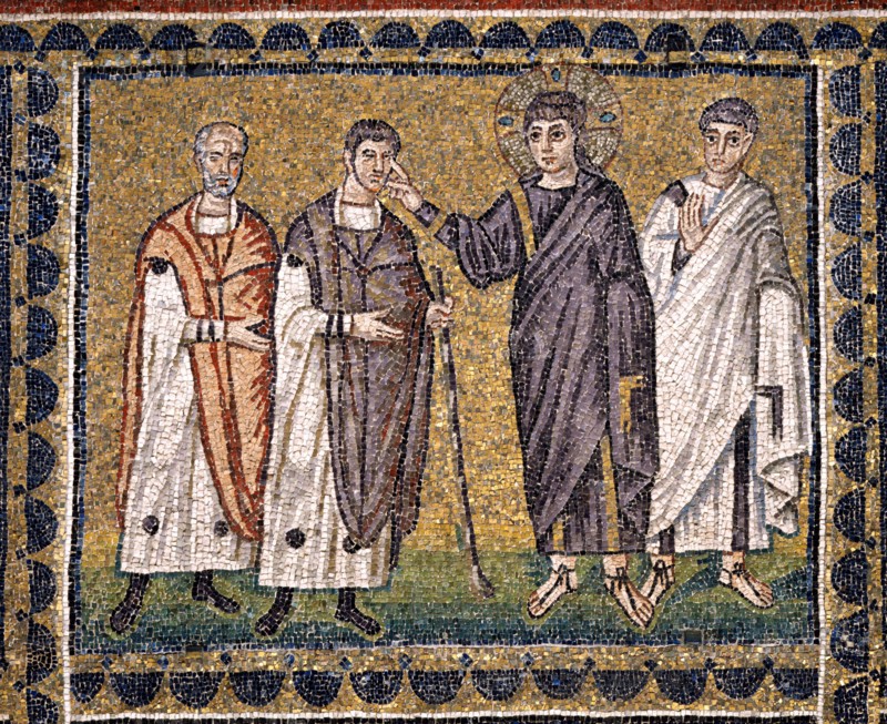 Basilique Sant'Apollinare Nuovo à Ravenne : La Guérison de l'aveugle de Jéricho
