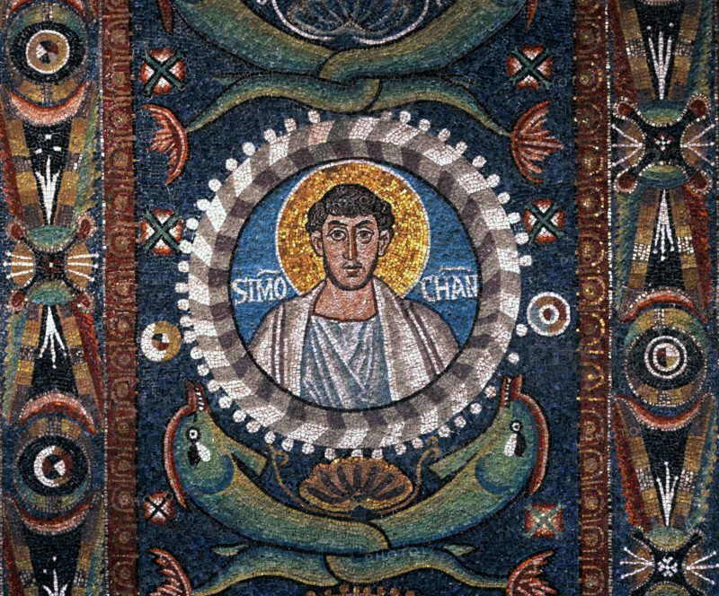 Basilique San Vitale à Ravenne : Portrait de Saint Simon le Cananéen
