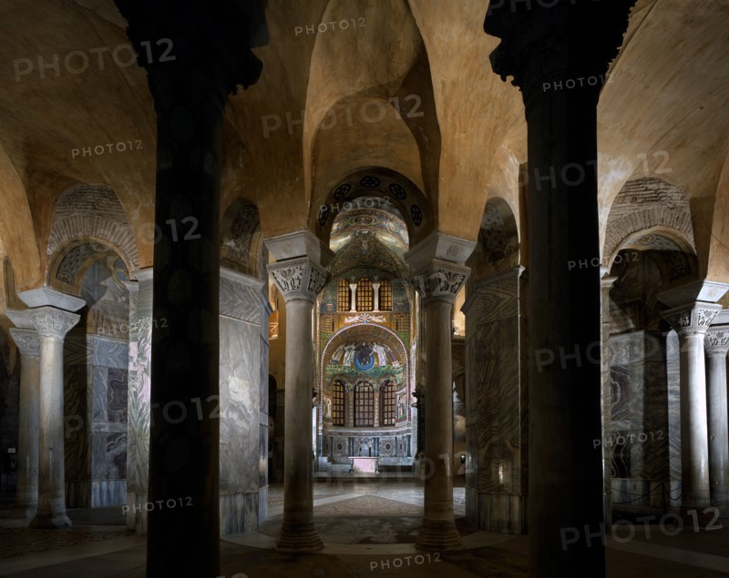 Inside view of the San Vitale Basilica in Ravenna