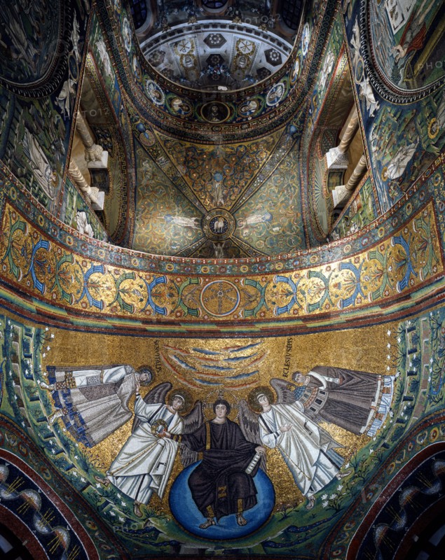 Inside view of the San Vitale Basilica in Ravenna