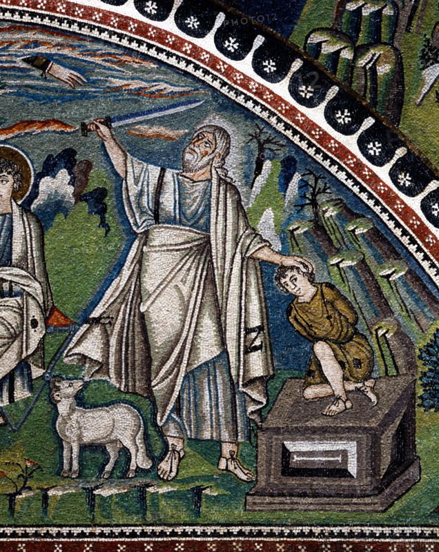 Basilica San Vitale in Ravenna: decoration on the lunette (detail)