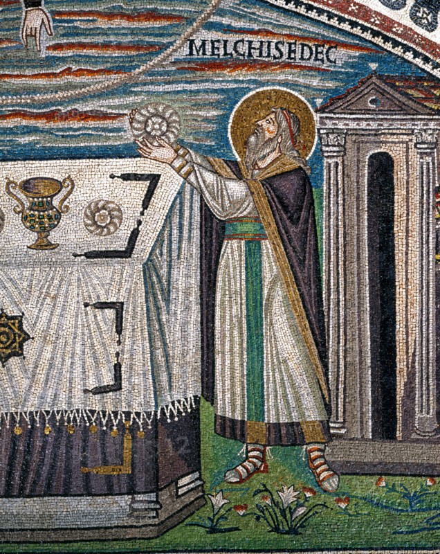 Basilica San Vitale in Ravenna: decoration on the lunette (detail)