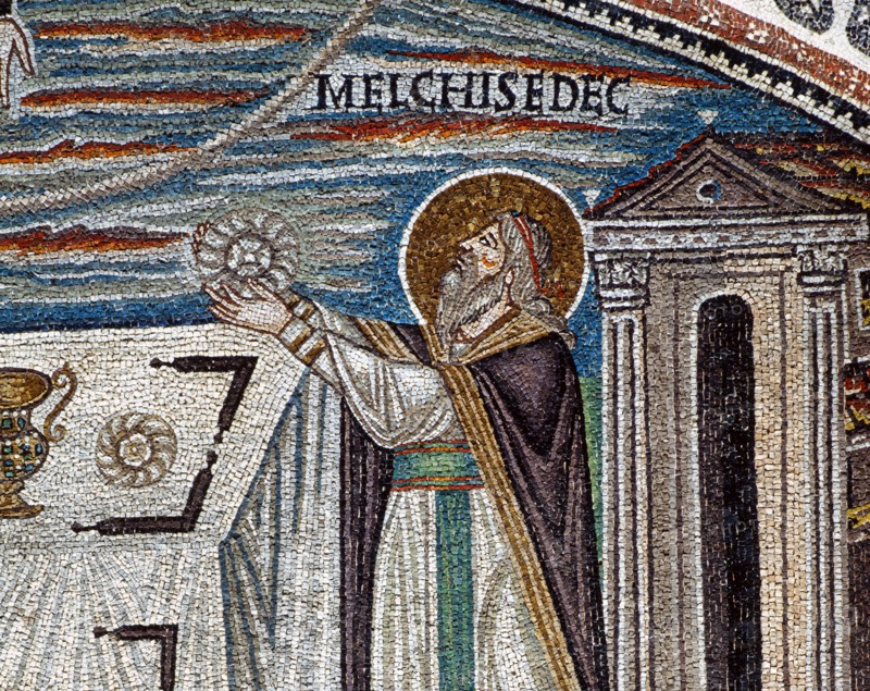 Basilica San Vitale in Ravenna: decoration on the lunette (detail)