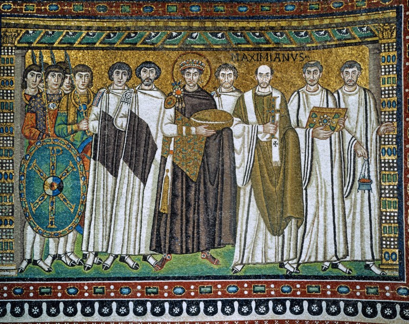 Basilica San Vitale in Ravenna: left part of the apse.