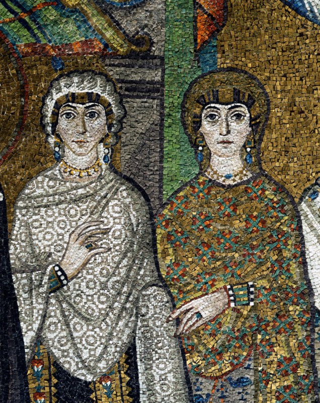 San Vitale Basilica in Ravenna: right part of the apse