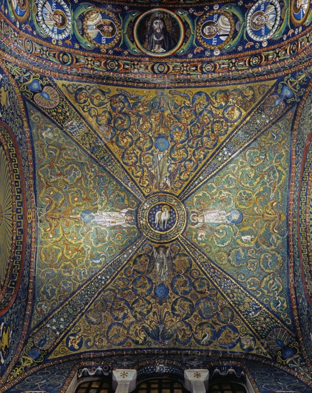 Inside view of the San Vitale Basilica in Ravenna