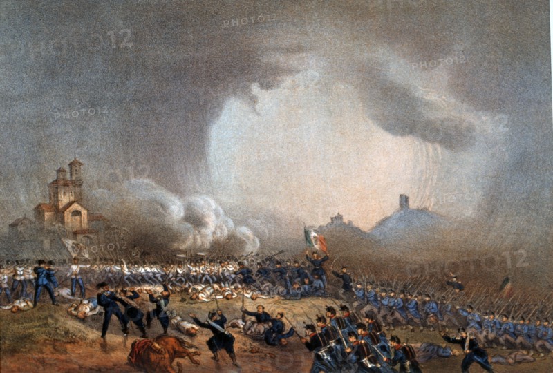 Les Piémontais à la bataille de Solferino en 1859