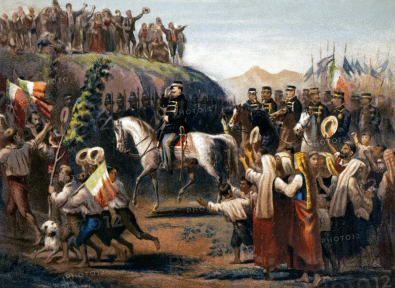 Victor-Emmanuel II dans les provinces méridionales d'Italie