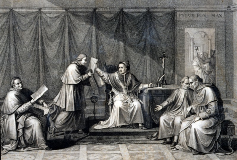 Signing of the 1801 Concordat between France and Pope Pius VII