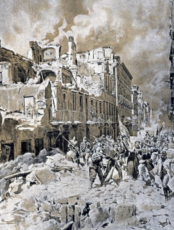 Expédition des Mille en Sicile. Bombardement de Palerme le 17 mars 1860