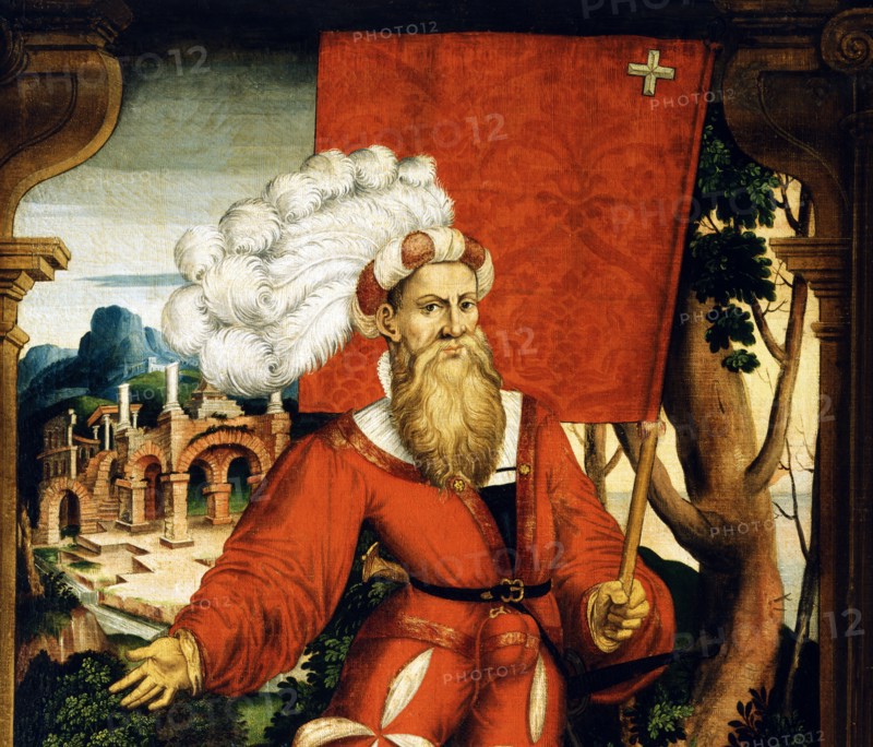 Mareschet, Porteur de bannière du Canton de Schwytz en Suisse (détail)