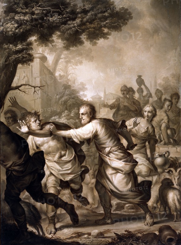 Moses defending Jethro's daughters
