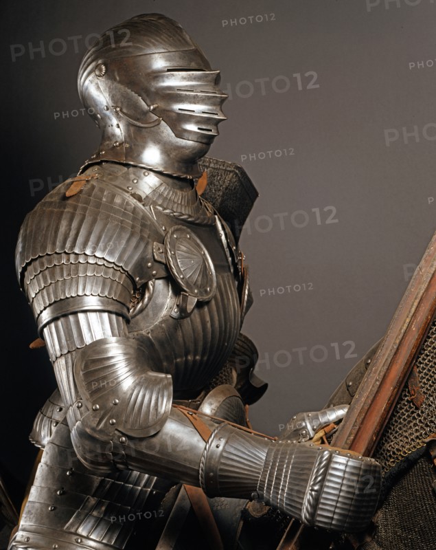 Tournament armor on horseback