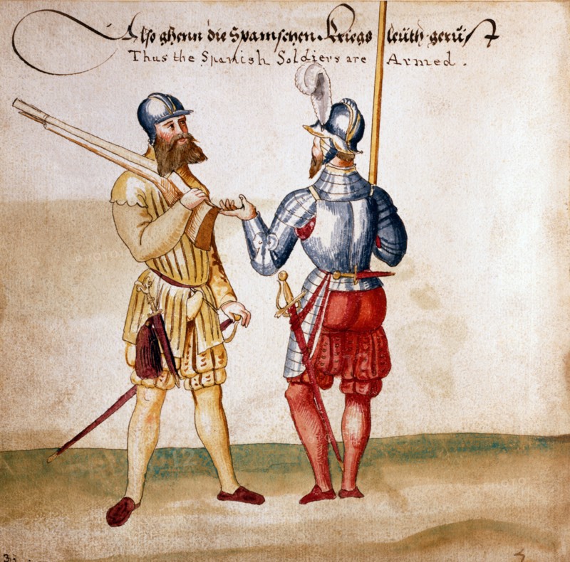 Spanish soldiers of the time of Charles V