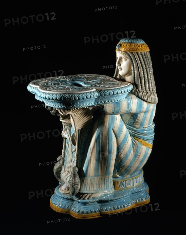Neo-Egyptian garden seat