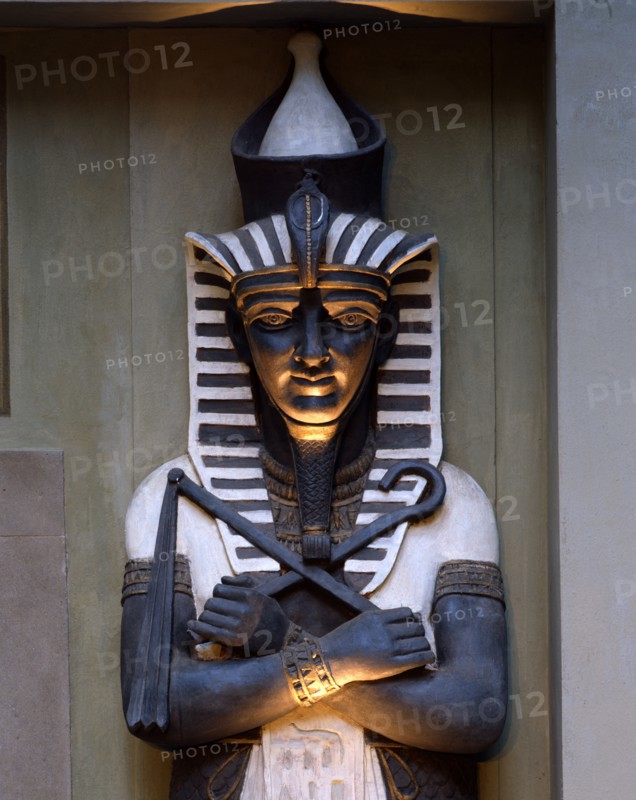 Entry of the small Egyptian temple sponsored by Frederick Stibbert for the Villa Stibbert Park in Florence