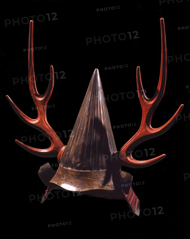 Japanese helmet with deer horns