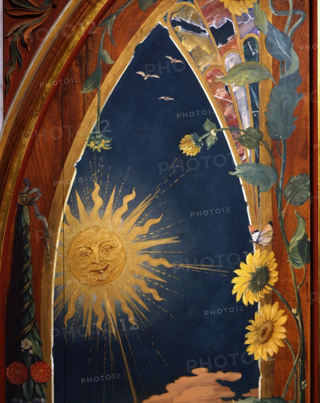 Porte du musée Stibbert peinte par Frederick Stibbert (détail)