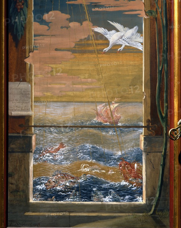 Door of the Stibbert Museum painted by Frederick Stibbert (detail)