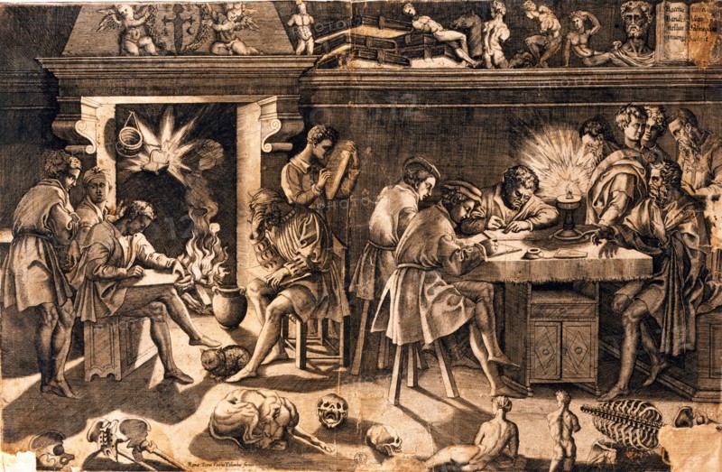 Enea Vico, L'Académie de Baccio Bandinelli